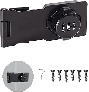 Cabinet Password Locks, Cabinet Door Combination Lock with 6 Screws, Keyless Mechanism Combination Lock Gate Latch for Cabinet, Mailbox, Pet Doors, Office File Cabinet Lock