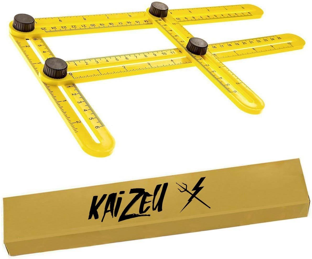 Kaizeu Template Tool For Hanging Tile,Laying Floors,Cutting Stone,Measuring All Angles and Forms Angle Ruler,for Handymen,Builders,Craftsmen