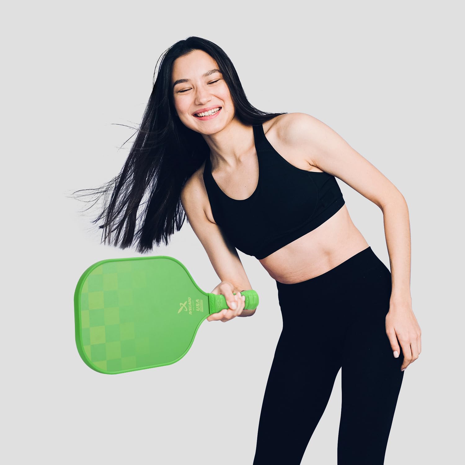 Amazon | IVECADO ピックルボールパドルラケット グリーンカーボン