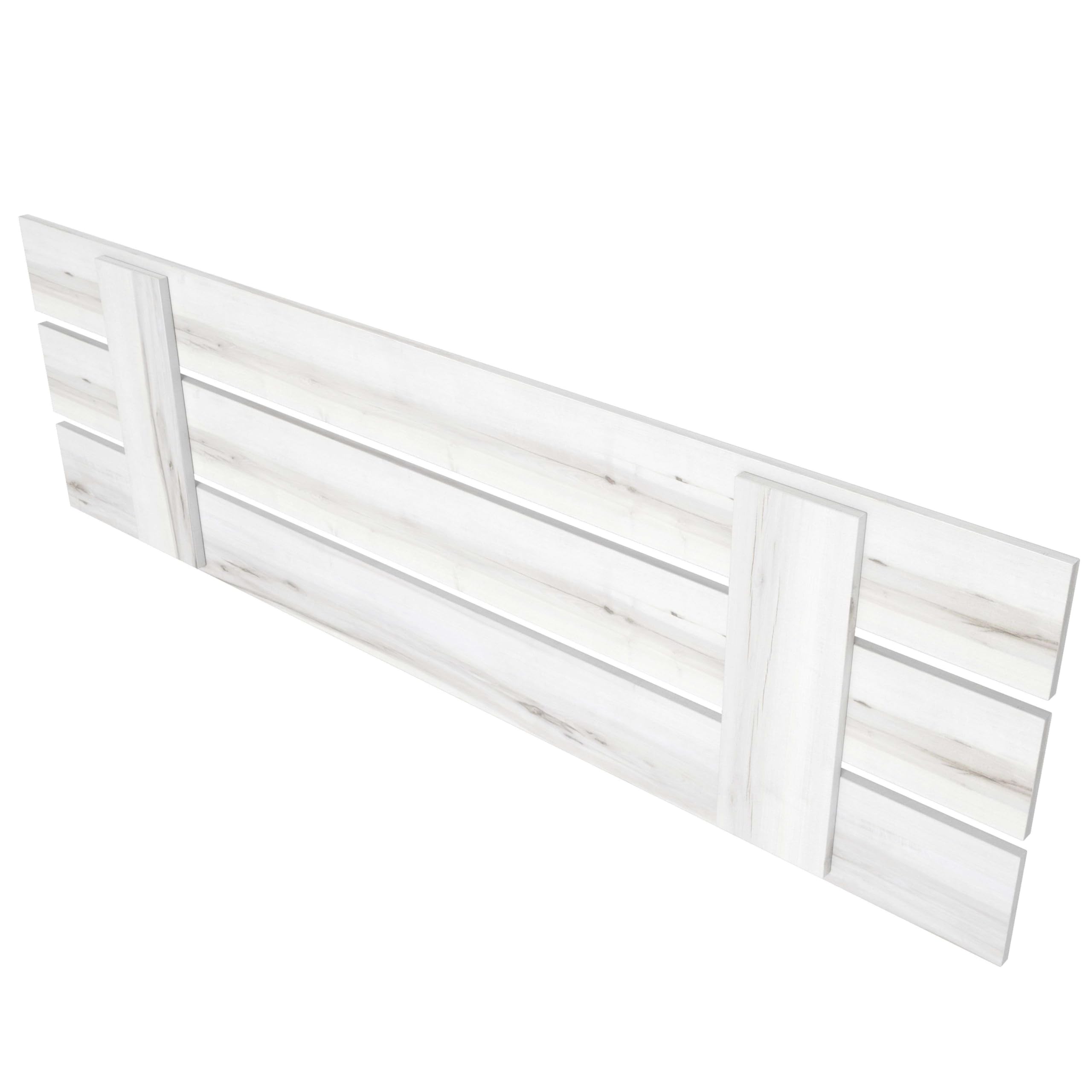 Cabecero para Somier 135 cm o 150 cm Cabezal Cama Matrimonio Moderno Lucca en Blanco Albo