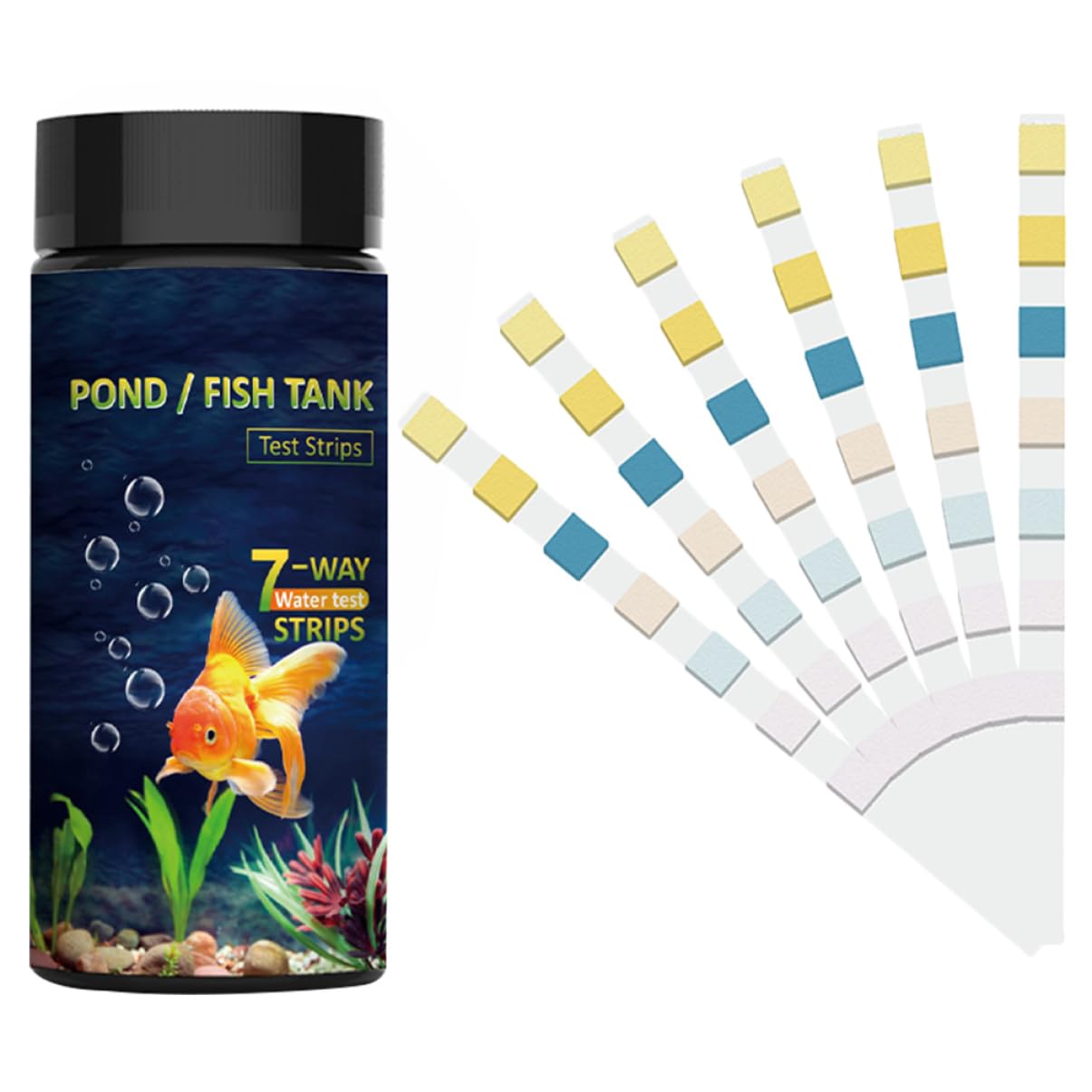Zerodeko 4 Set Strisce Reattive per La qualità dell'Acqua Strips di Prova per L'acqua della Piscina Kit Pescare Strisce per Il Test dell'Acqua Strisce Reattive per Acquario PVC 50 Pezzi*4