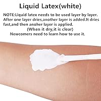 Vista 4 de Go Ho Maquillaje líquido SFX de látex (1 onza), maquillaje de monstruo zombi de Halloween, secado rápido, pintura facial blanca líquida multiusos