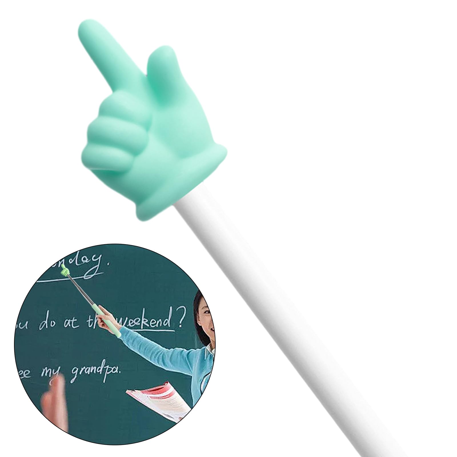 Bacchetta Telescopica 100cm Per Insegnanti - Puntatore Con Cordino E Testine Di Ricambio Per Lavagne - Foto 12