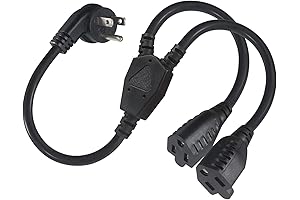 1FT Right Angled Flat Extension Cord