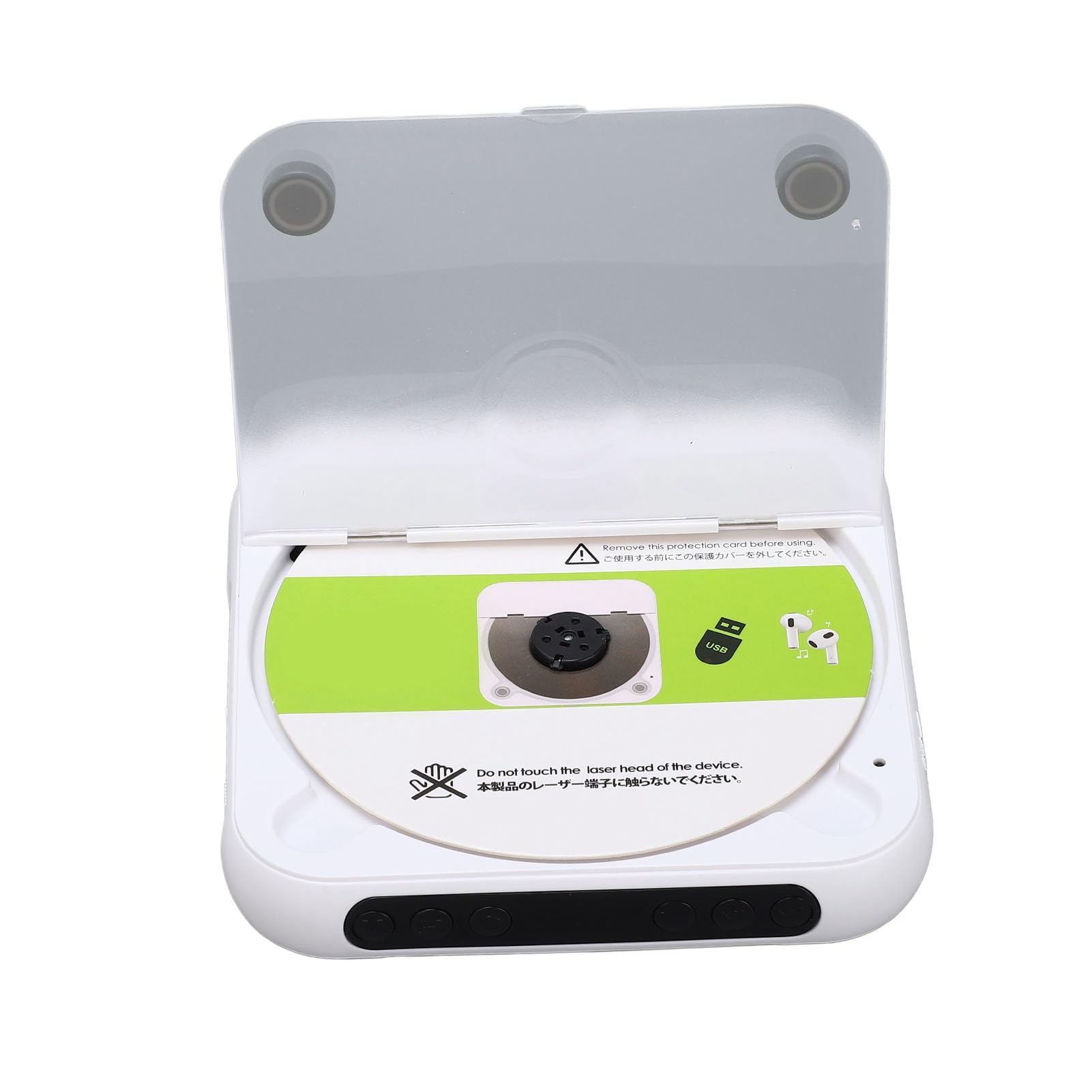 Cuifati Lettore CD Portatile con Bluetooth 5.3, Lettore CD Ricaricabile da Tavolo per Viaggi in Ufficio, Batteria da 2000 MAh, Schermo LED, Supporta Musicale USB AUX con Auricolare
