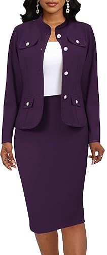 Suits Dress for Women Business Skirt Sets Elegant Long Sleeve