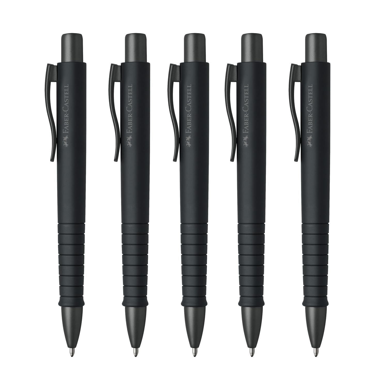 Faber-Castell - Kugelschreiber Poly Ball Urban Black, 5 Stück