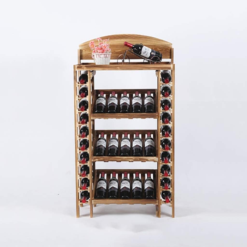 Wine Cabinet Free Standing Wooden Goblet Holder Wine Rack Insert 35 Bottle Wine Collection Display Stand Solid Wood Wine Rack Storage Shelf High 130Cm A
