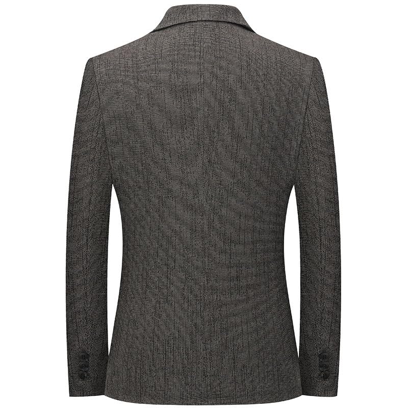 Men's Gray Elegant Classic Fit Stretch Sport Coat Two Button Suit Jacket Regular Big and Tall Sizes2