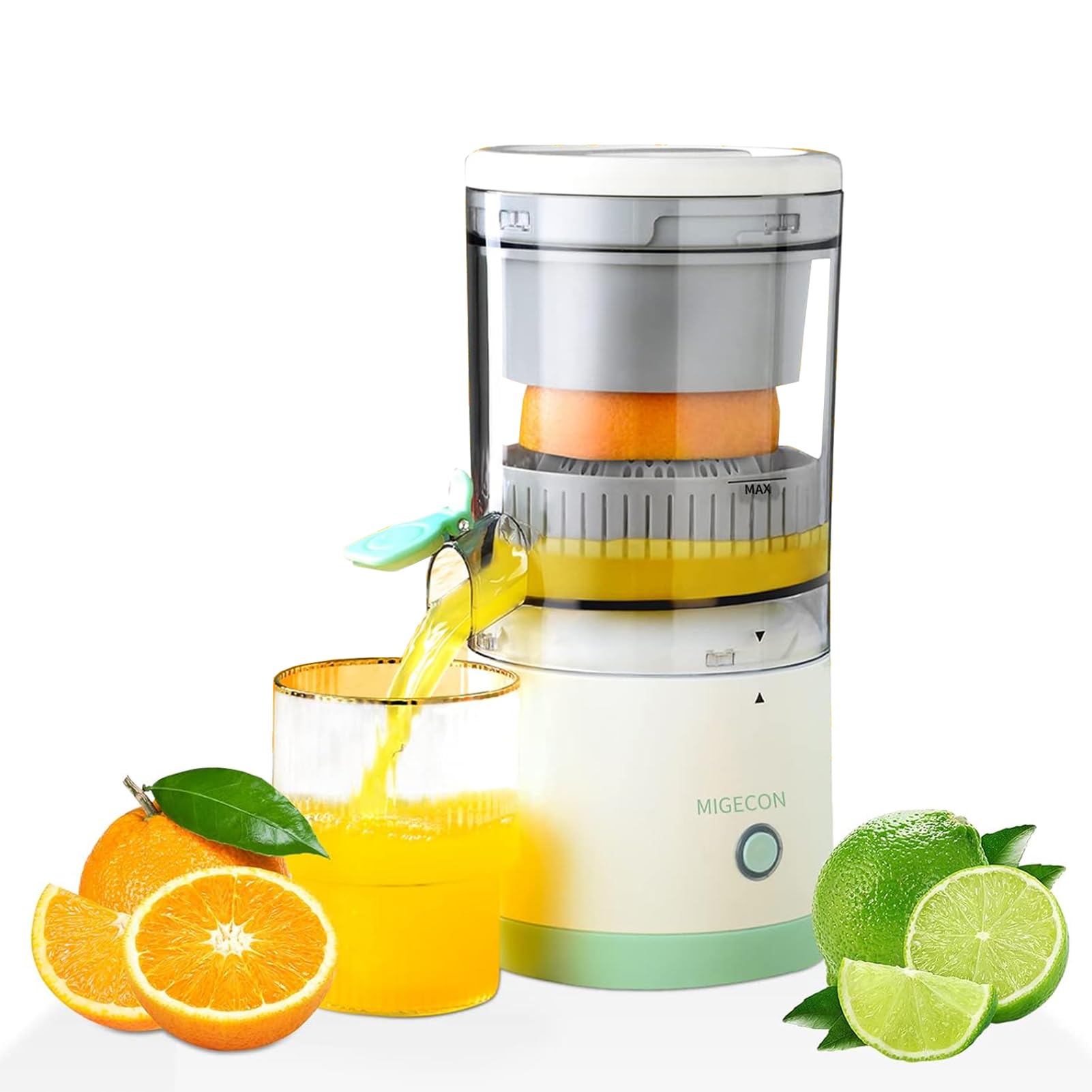 VAODO Portable Automatic Household Electric Juicer, Electric Citrus Juicer, USB Rechargeable Cordless Juicer, Blender for Home and Travel Kitchen