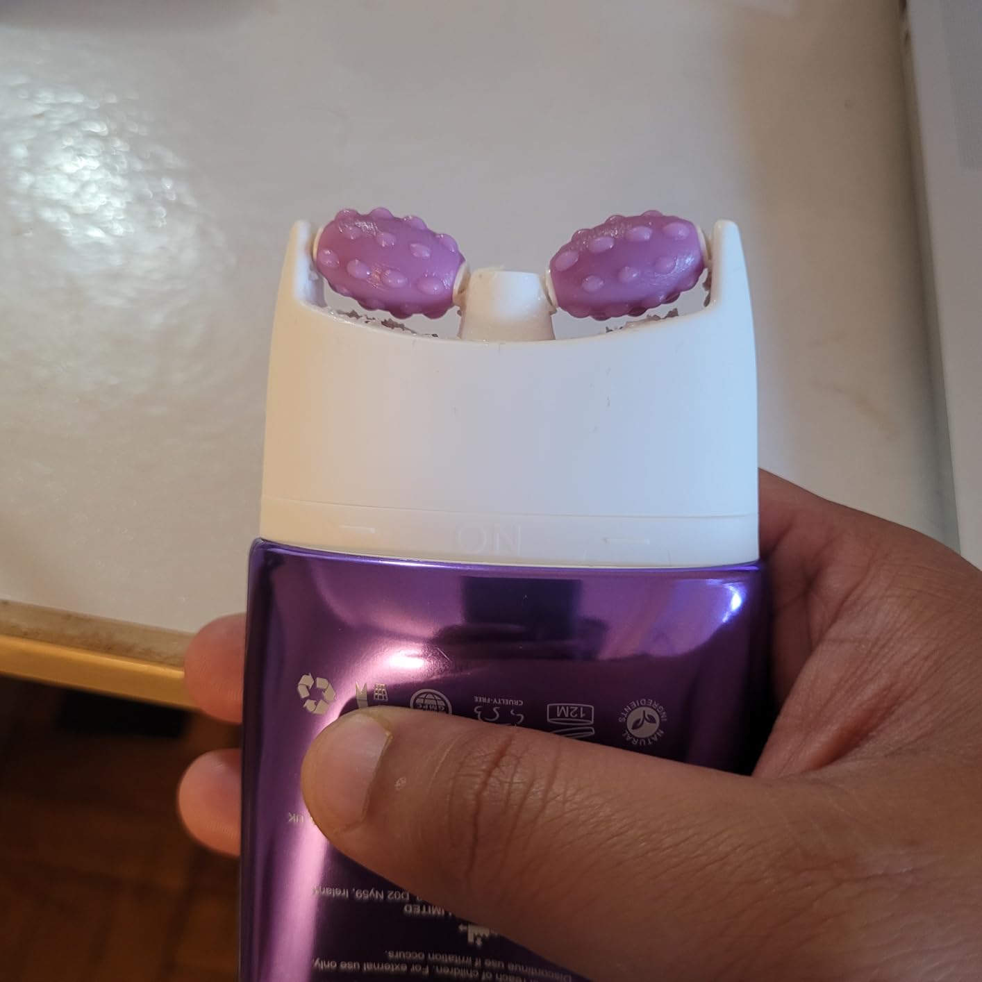 Liefiet AH-8 Firming Neck Cream Lifting & Tightening Skin, Skin Body Care Neck Cream with Roller, Reduces Wrinkles and Fine Lines, Facial Moisturizer, 4.23Oz(Purple)