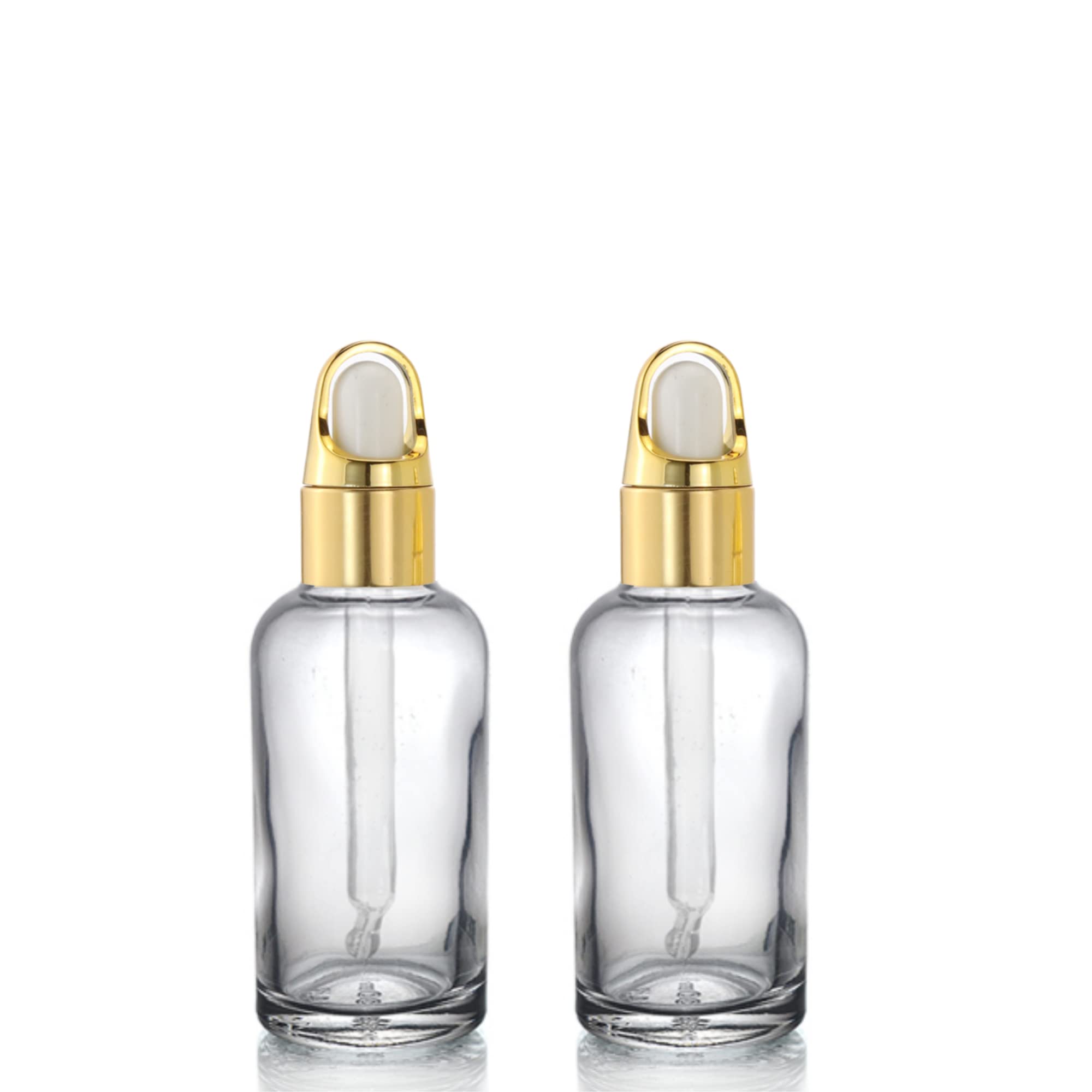 Devinez (Pack of 2 Multipurpose Refillable Transparent Clear Round Glass Bottle, 50 ml with Fancy Golden Glass Dropper for Cosmetics, Serum, Essential Oils, Blends, Skin Care, Travel, Toners & DIY-image-13