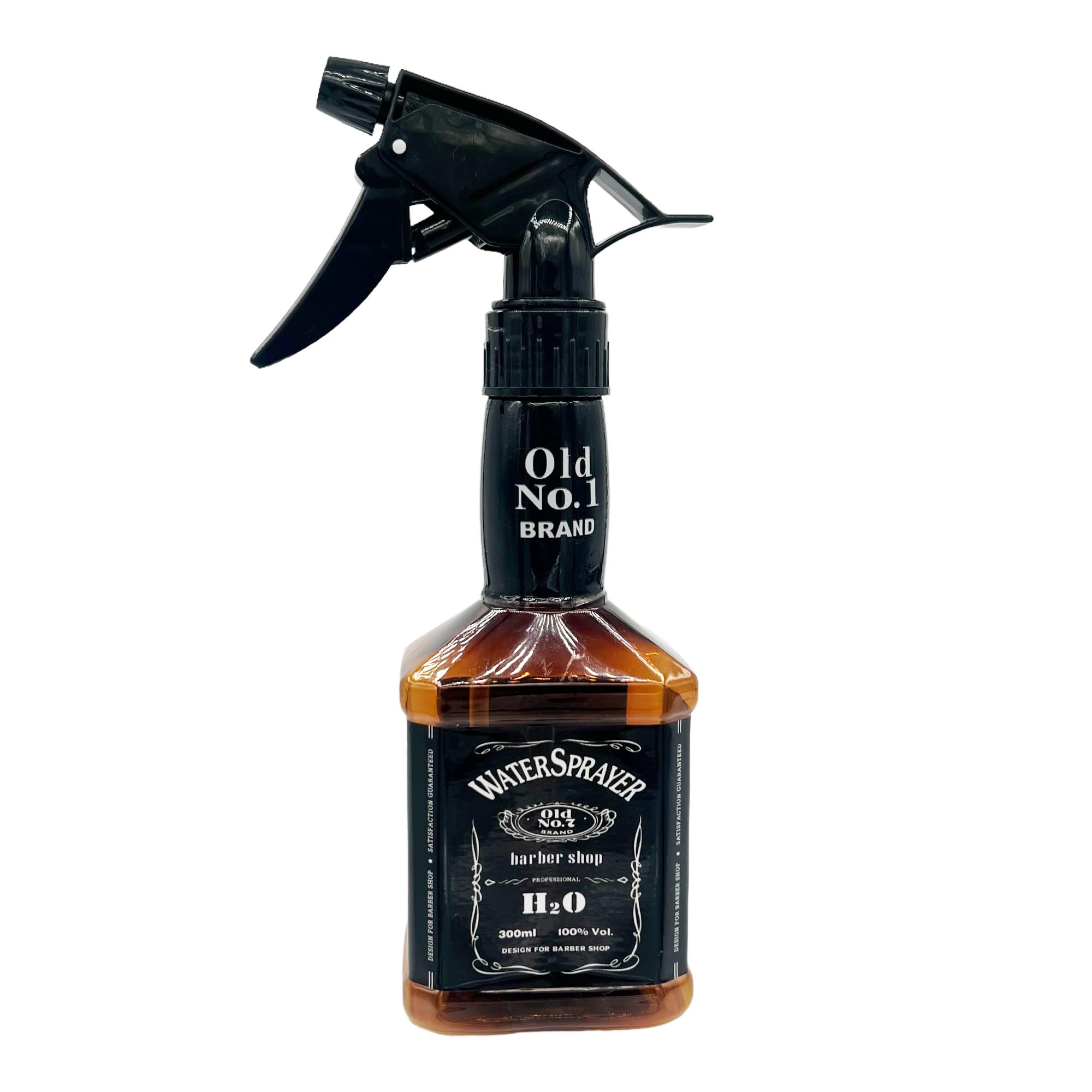 Eson Brown Hair Water Spray Bottle 300Ml, Whisky Style Spray Bottle For Hair, Barber Salon Hairdresser, Mist Sprayer,Retro Stylish, Empty Refillable Sprayer For Shaving And Cleaning 300Ml (Brown)