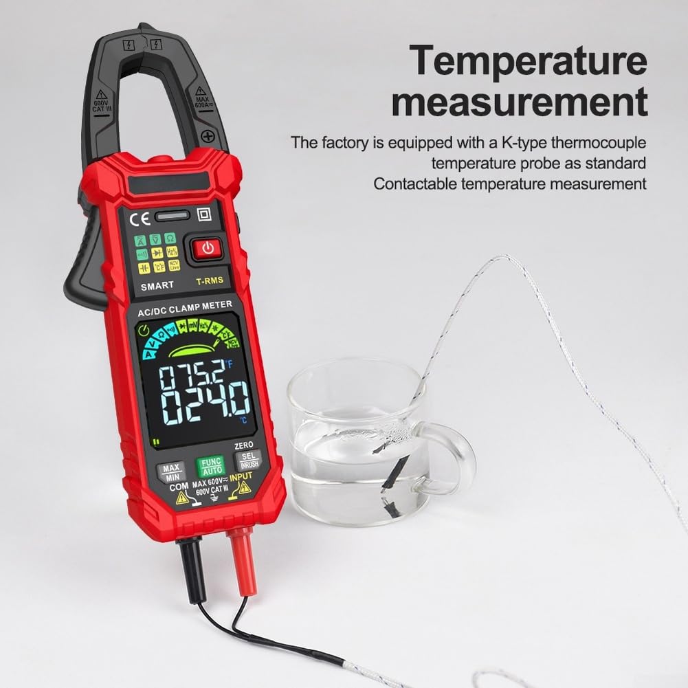 Zangenmultimeter True für rms 600A AC DC für strom Spannung Zangenmultimeter