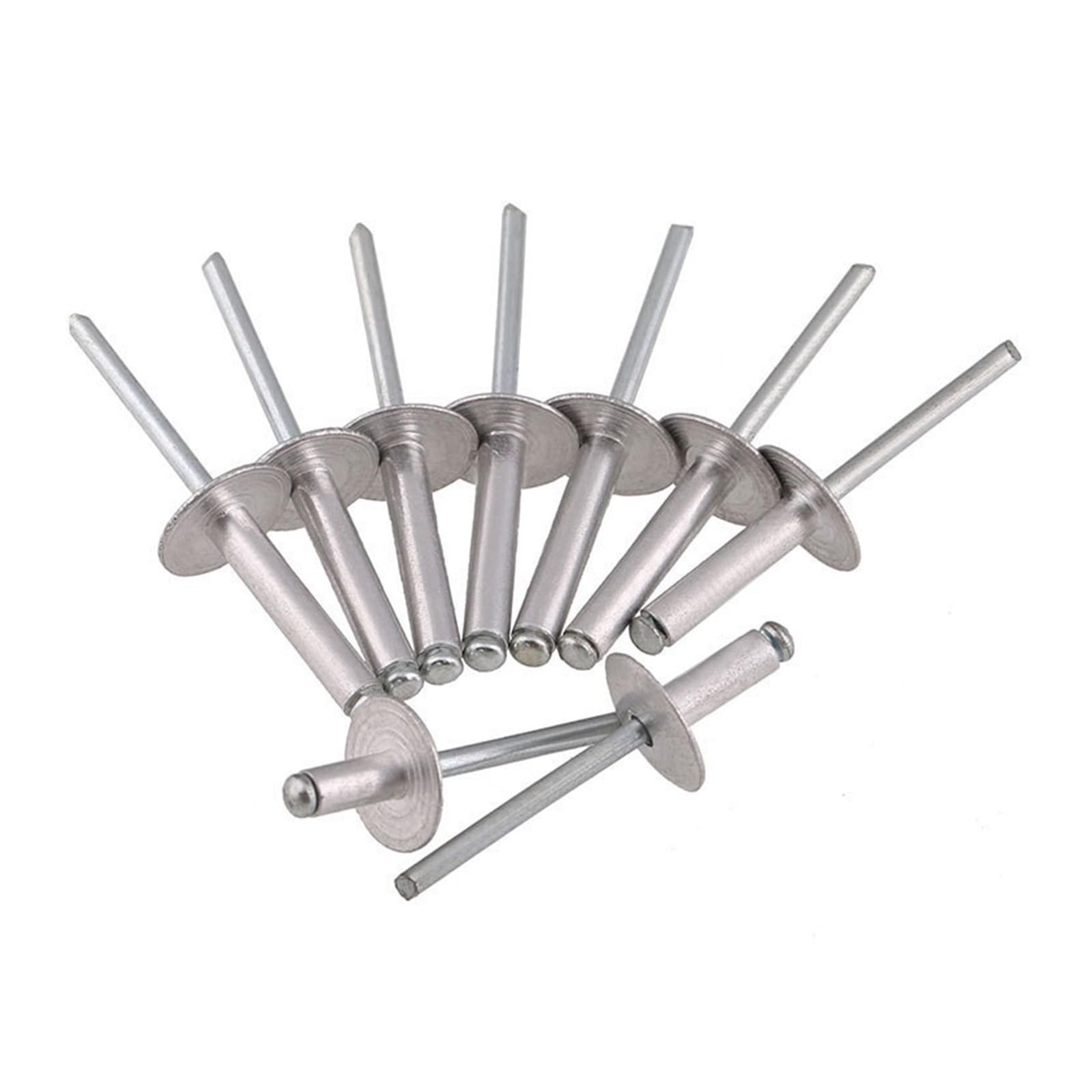 Rivetti ciechi in Alluminio, Rivetto cieco in Alluminio con Foglia a Cappuccio Grande Tipo Aperto M5*8 25 50 PZ(13mm)