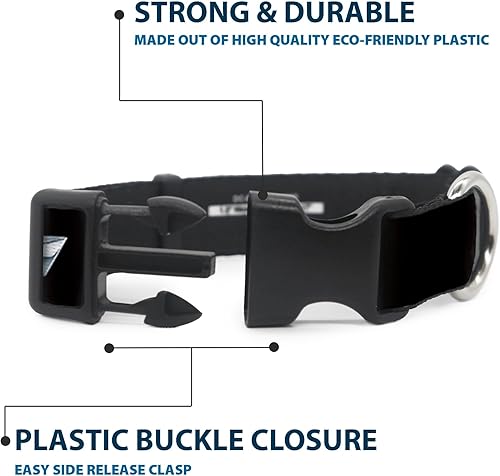 Miniatura 4 de Buckle-Down Collar de perro Clip de plástico Chevrolet Bowtie Negro Oro Blanco 8 a 12 pulgadas 0.5 pulgadas de ancho, PC-WCH007-NM