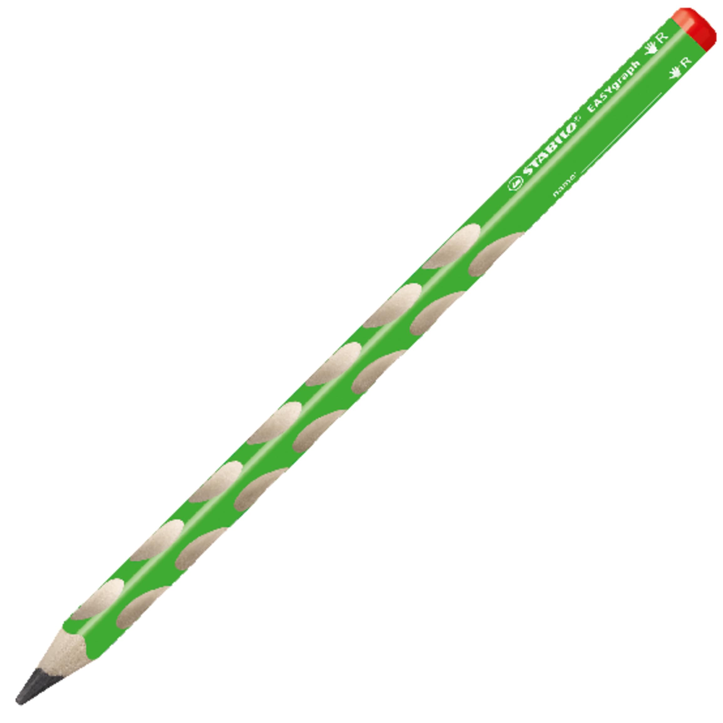STABILO EASYgraph Lot de 12 crayons à papier pour droitier Vert 2B
