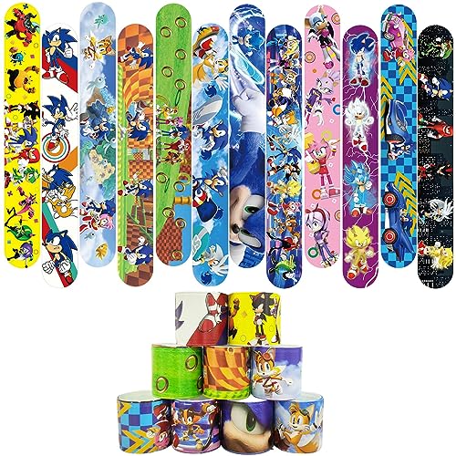 Schnapparmband Party Mitgebsel 12 Kindergeburtstag Geschenke Party Mitgebsel Zubehör Slap Armbänder Kinder Geburtstags Slaparmbänder Gastgeschenke für Mädchen Jungen Geburtstags klatscharmband
