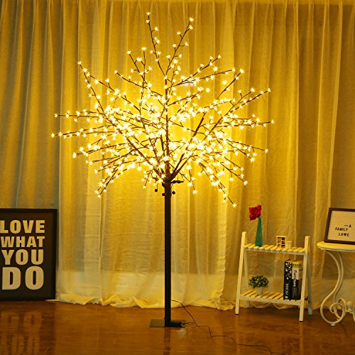 Bolylight LED Cherry Blossom Tree 8ft 500L LED Decoration Lighted Tree for Bedroom/Party/Wedding/Office/Home