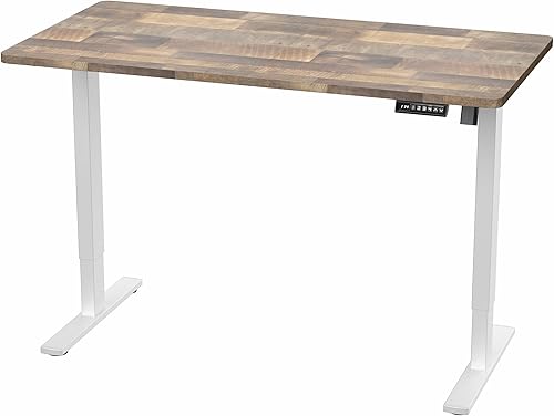 Vista 410 de VIVO DESK-KIT-1W6G - Escritorio eléctrico de pie de 60 x 24 pulgadas, ajuste de altura de memoria, serie 1B, parte superior de nogal oscuro de una