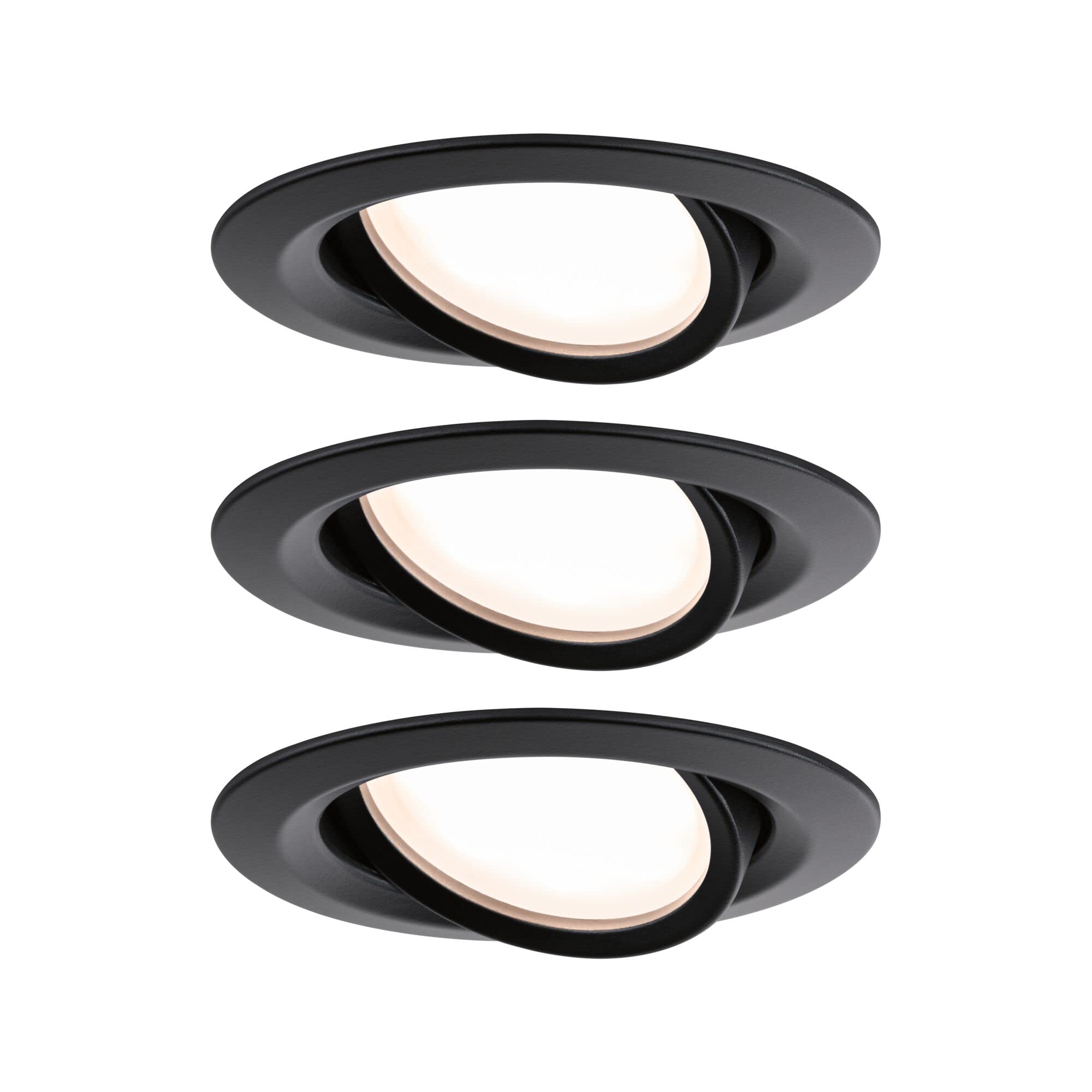 Paulmann 93875 Luminaria empotrable LED Nova Plus incl. cabezal, juego básico orientable ed. 84mm 50° 3x6W 230V regul. 2700K blanco mate, foco