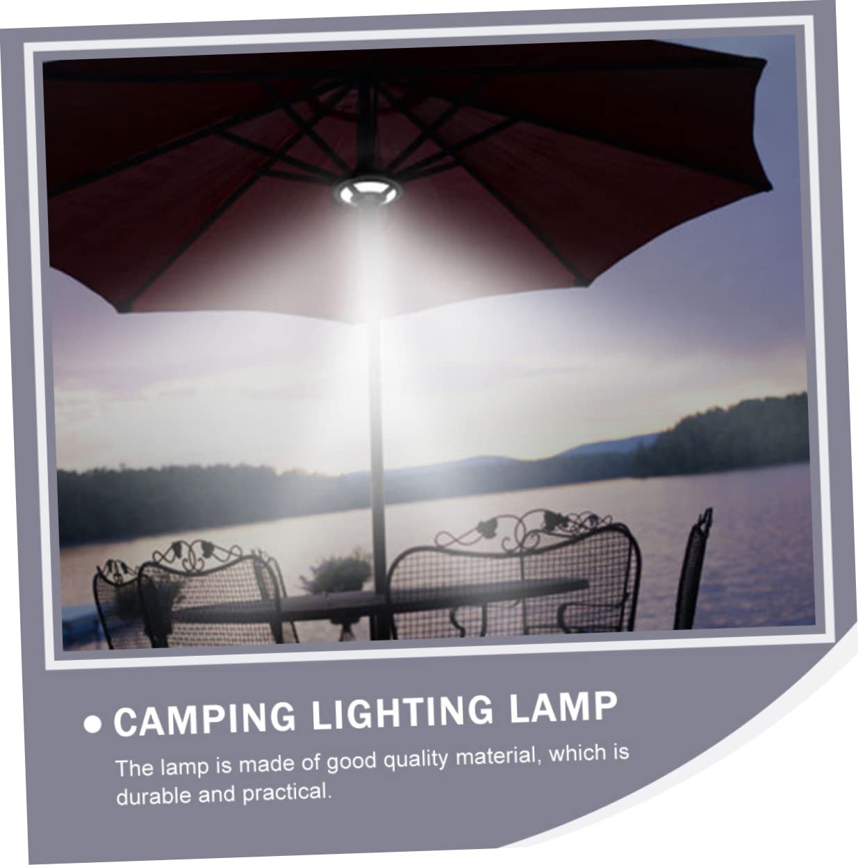 Lampada a LED per Esterni a Forma di Ombrello, Luce da Campeggio Multifunzionale a Batteria, Lampada da Giardino Sospesa per Ombrelloni e Emergenze, Installazione Semplice,