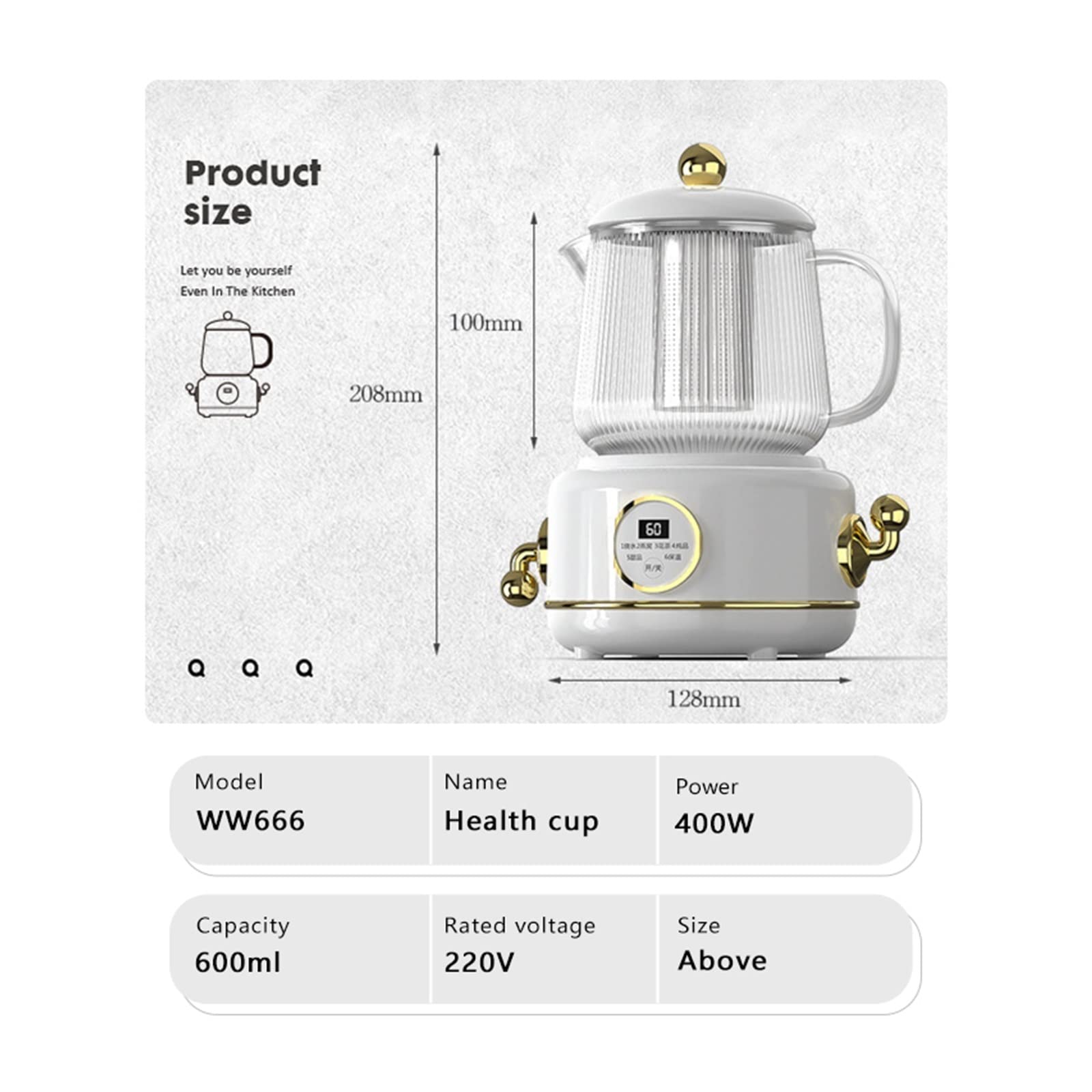 Efficiënt koken met geavanceerde gezondheid waterkoker 1.5l