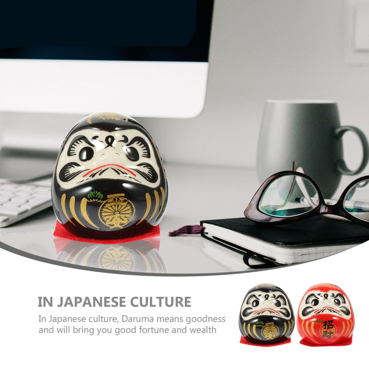 Amazon.co.jp: LALAFINA 達磨 だるま 置物 だるまさん お土産 置物