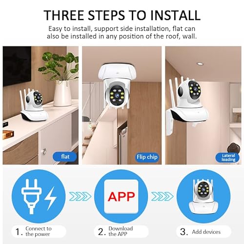 câmera 1080p ip sem fio interior de 5 antenas sinal potente cctv wi-fi câmera monitor do be0bê segur