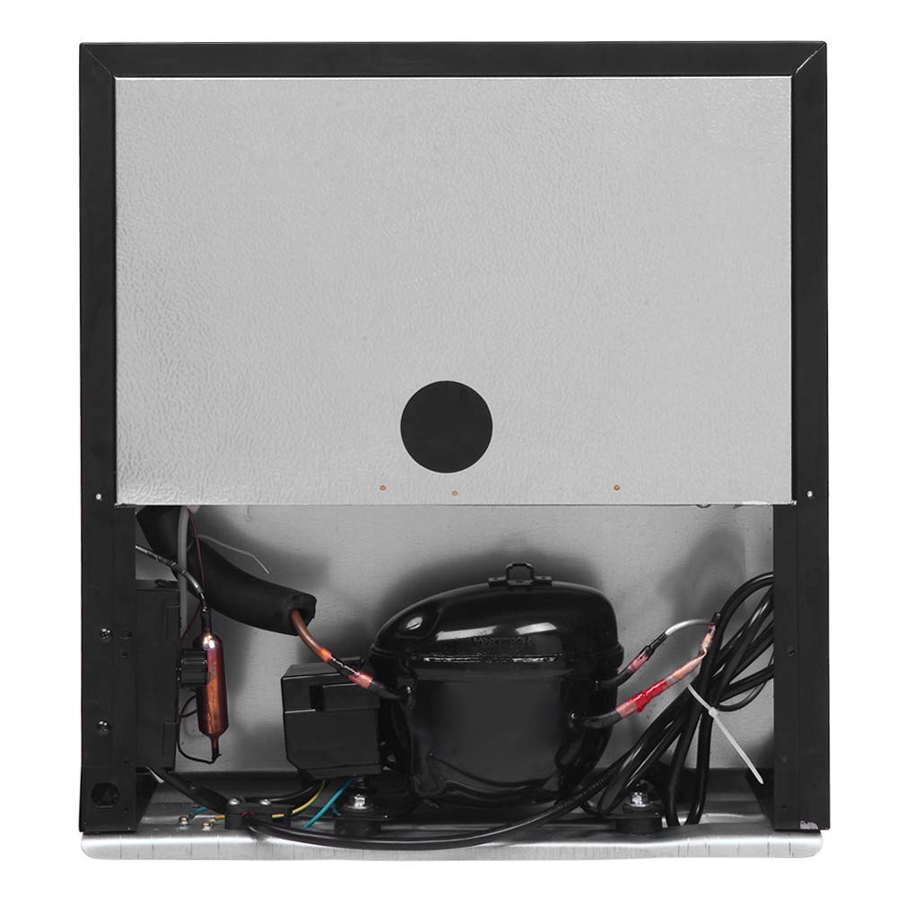 ROVSUN 1.1 Cu.Ft Compact Upright Freezer with Reversible Stainless