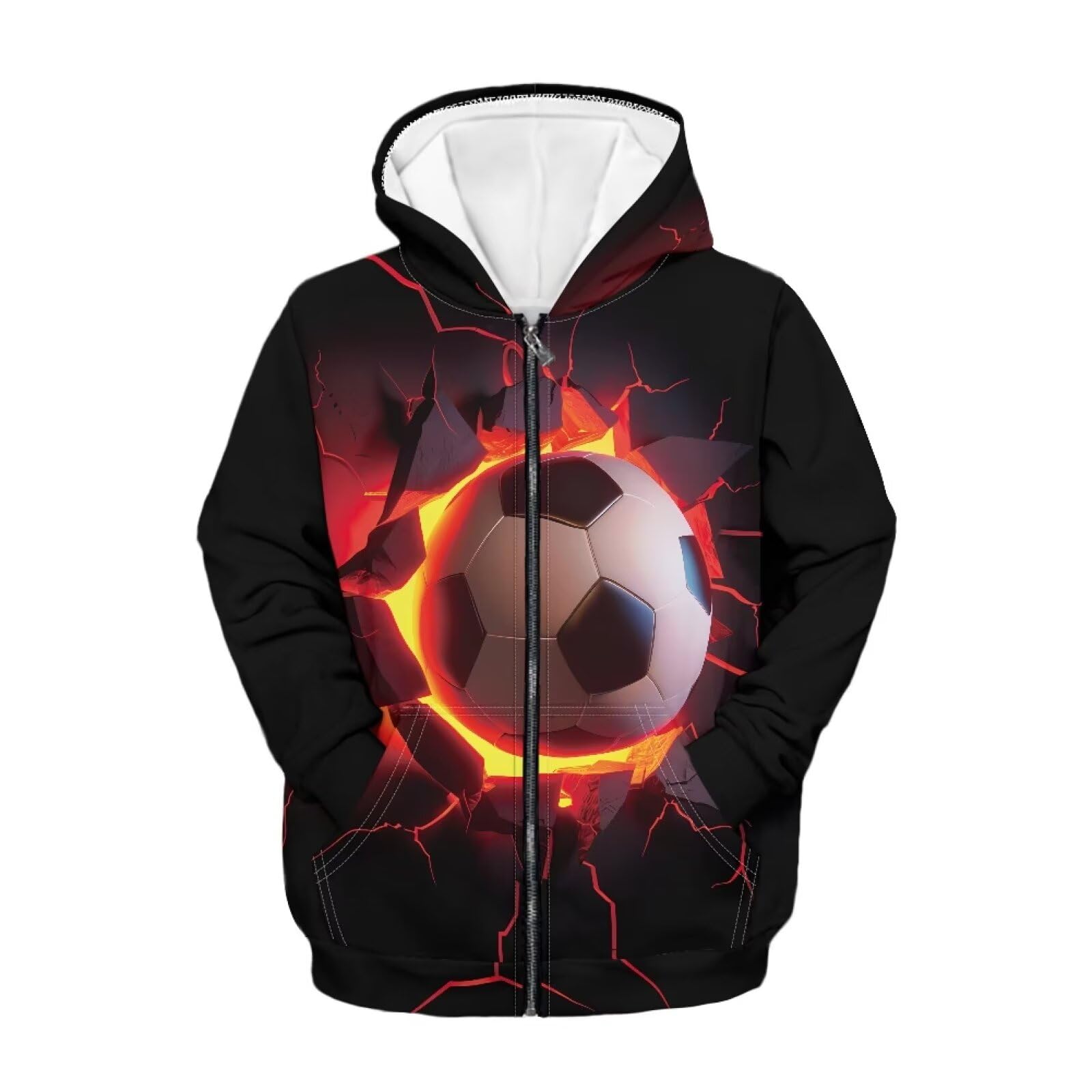Zipper Hoodie for Kids Full Zip Up Sweatshirt Active Coat Hooded Pullover with Pockets Size 6-16 Boys Girls