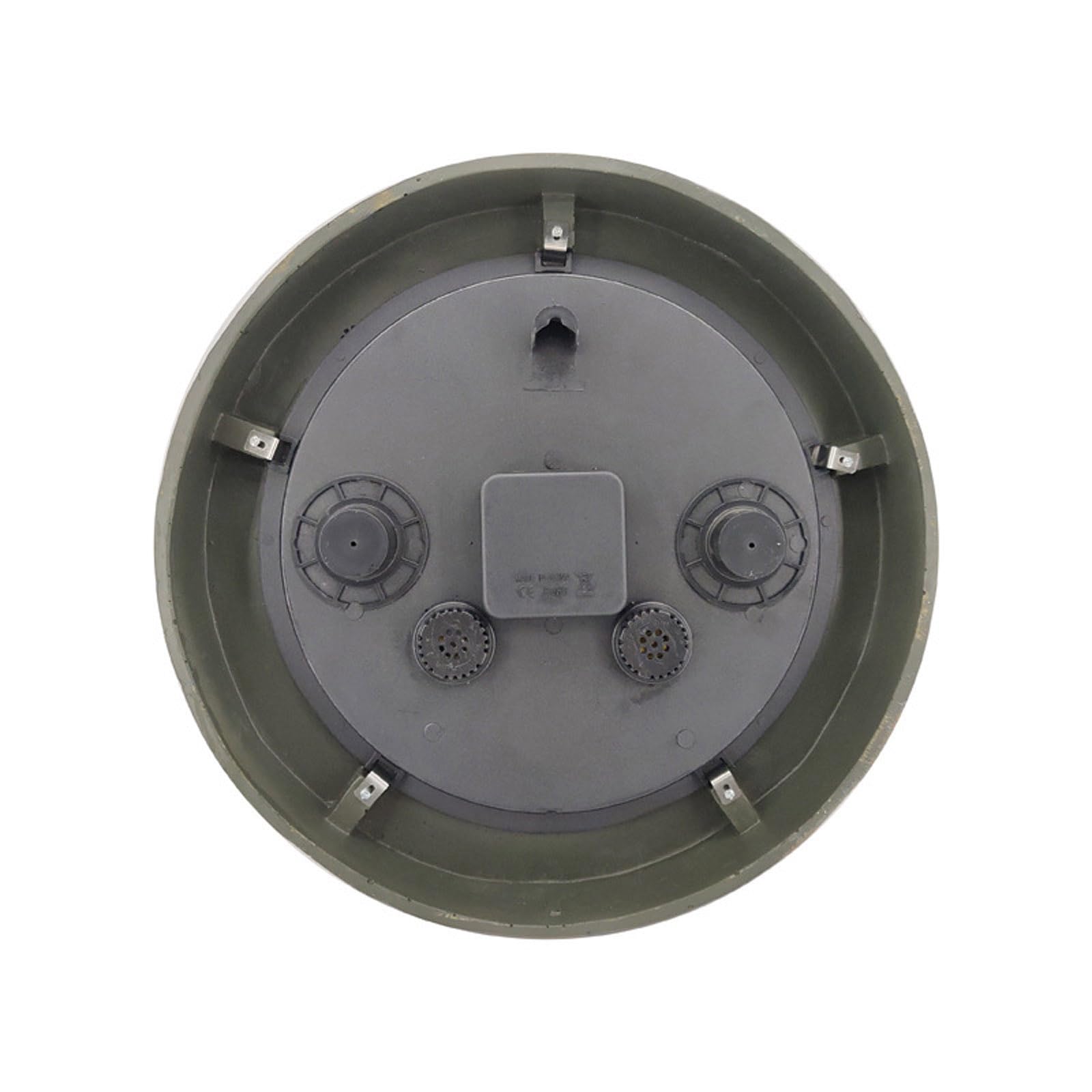 Reloj de pared para interiores y exteriores de 13 pulgadas con temperatura y humedad, funciona con pilas, reloj silencioso para temperatura y humedad del hogar