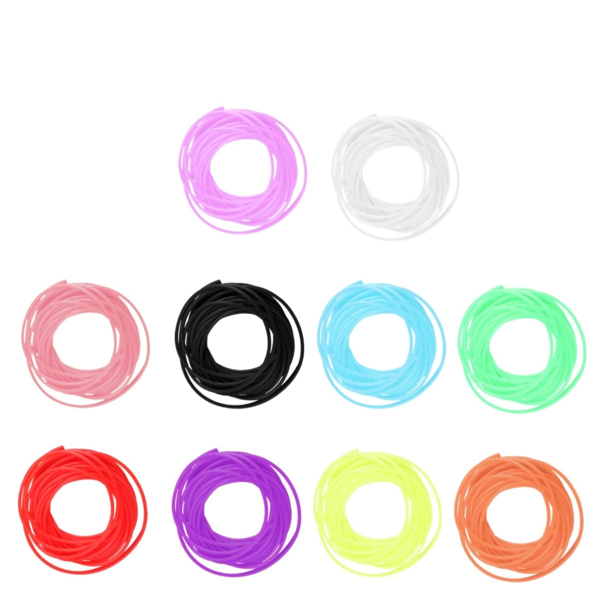 UKCOCO 10 Piezas 3 Cordón De Cuentas De Cristal Cuerdas De Abalorios Cuerda Para Hacer Joyas Hilos Para Hacer Joyas De Silicona Pulsera De De Silicona Collar DIY Material