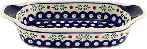 Miniatura 2 de Polish Pottery Market Zaklady Ceramiczne Boleslawiec Poland - Plato rectangular para servir de 10 pulgadas de largo x 5.25 pulgadas de ancho