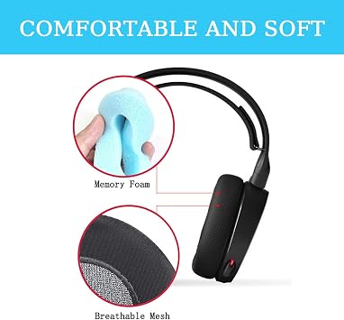 SteelSeries Arctis 1/3/5/7/9/Pro ile Uyumlu Yedek Kulak Pedleri, Hafızalı Köpüklü Nefes Alan Mesh Kulaklık Kulaklıkları, Kablosuz Oyun Kulaklığı Kulak Kapağı