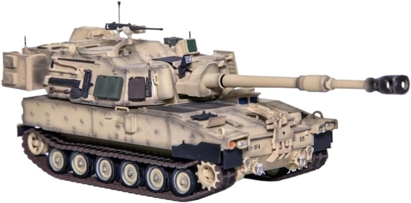 Realistic Tank 1:72 Scale for US M109A7 155 Mm Heavy Tank Model Kit Static Die Casting Collectible Ornaments Static Tank Model