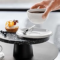 Vista 5 de Villeroy & Boch NewMoon Collection - Plato para taza de café, porcelana premium, fabricado en Alemania, apto para lavavajillas y microondas, 6.5