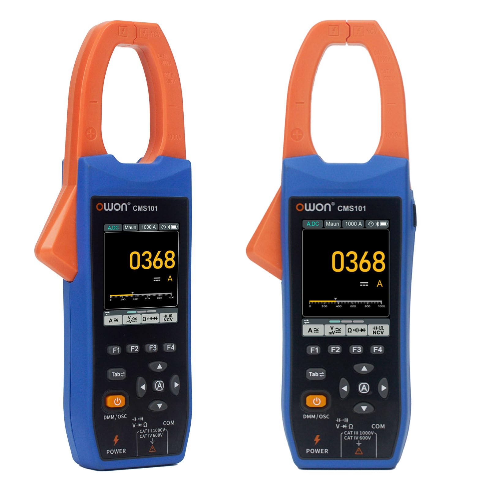 OWON CMS061 3 in1 Digital Clamp Meter Recorder Oscilloscope 20000 Counts True RMS 1kHz Bandwidth NCV BLE 600A AC/DC Clamp Meter