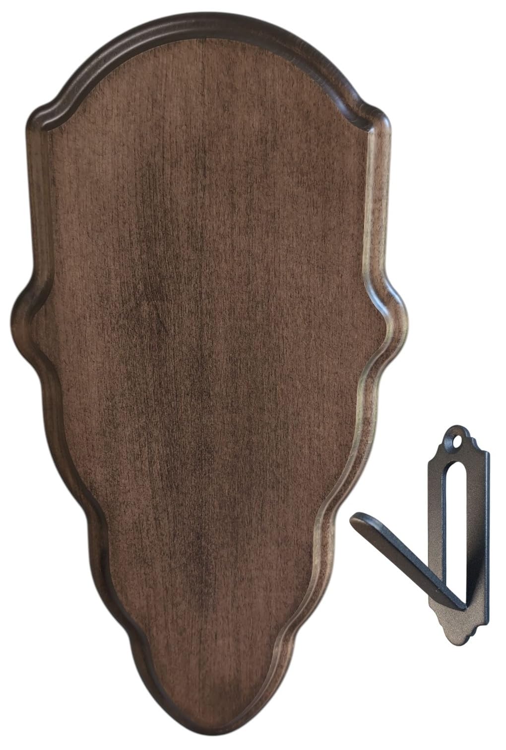 Deer Skull Mount Face Plate with Mounting Hardware, European Style, Whitetail (Walnut Finsh)