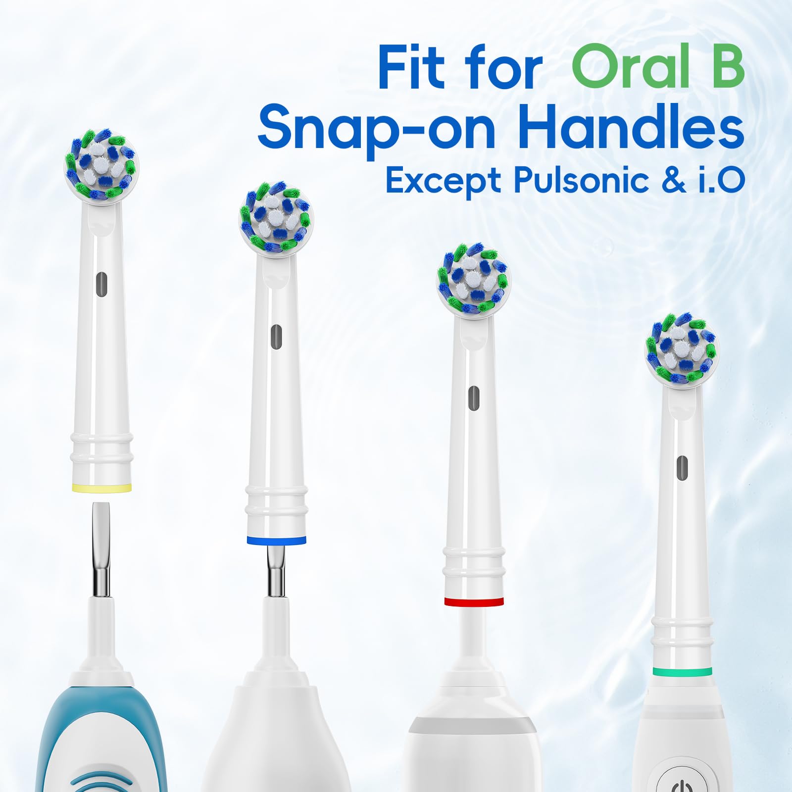 Cabezales de repuesto para cepillo de dientes compatibles con Oral B, paquete de 8 cabezales de cepillo de dientes eléctrico con cerdas medianas, ángulo de 16 grados para una limpieza profunda,