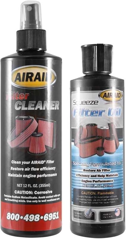 Kit de limpeza e renovação para filtro de ar Airaid AIR-790-550 – Solução de limpeza e óleo vermelho