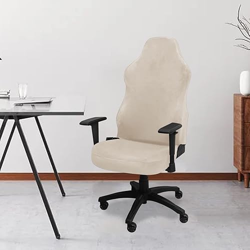 Miniatura 7 de HAOYONG Funda para silla de videojuegos, de terciopelo, elástica, para silla de computadora, funda para silla de jefe, funda universal giratoria