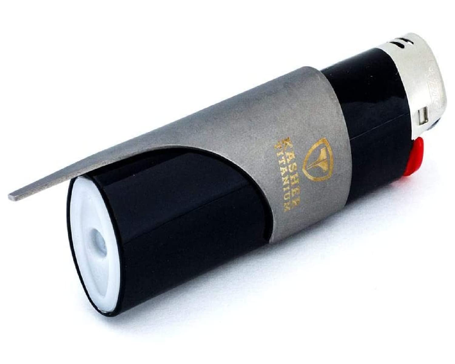 Kasher Titanium Lighter Tool - Multipurpose Metal Lighter Case - Strong, Durable & Lightweight - Sleek & Sturdy Design - Helps to Open Packages, Peel