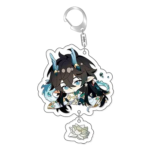 momogut Honkai Himeko Star Rail Llavero Anime Periférico Impreso Acrílico Llaveros Cute Cartoon Dan Heng,Jing Yuan Llavero Colgante - #14895