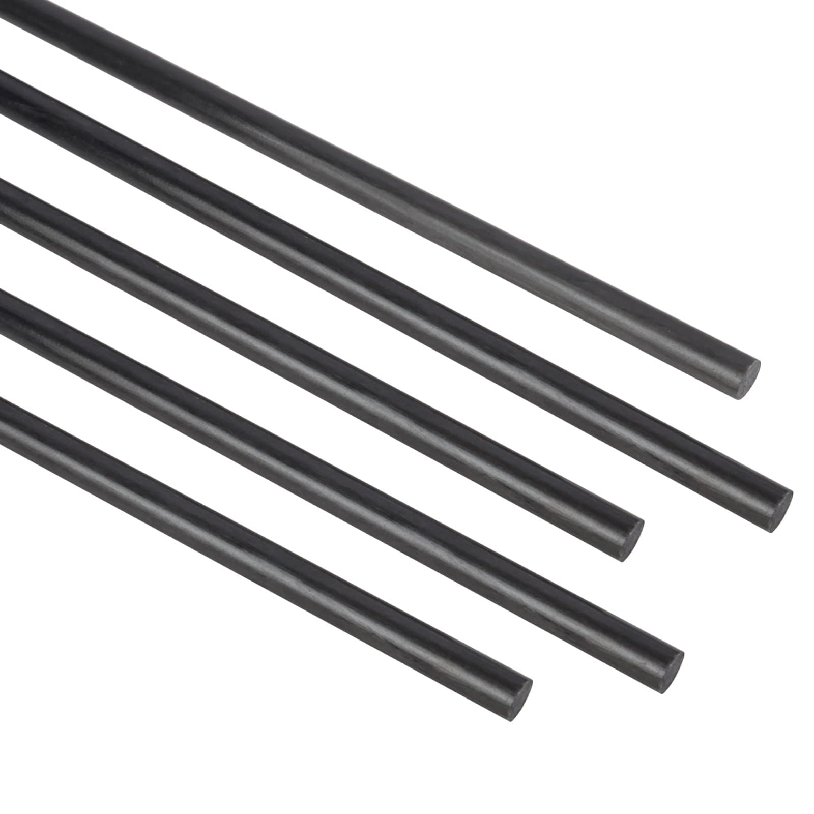 Varillas de fibra de vidrio negras, barras de fibra de vidrio sólidas de 40 pulgadas for soporte de plantas de jardín, tienda de, 5 uds.(3.5x1000mm)