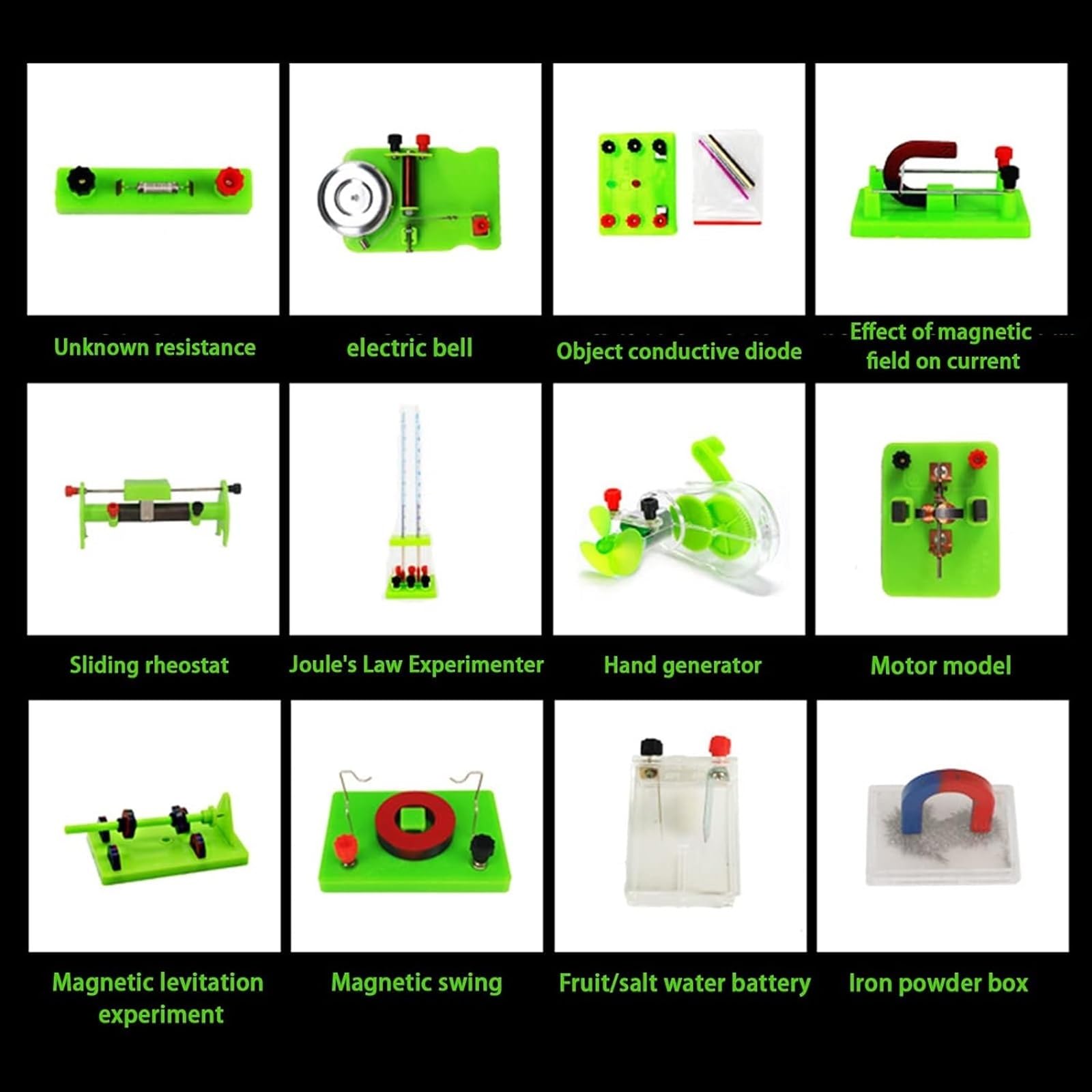 Set di esperimenti sui circuitiScatola for attrezzature for esperimenti di fisica elettromagnetica della scuola media superiore multifunzione, set di scatole for esperimenti sull'elettricità