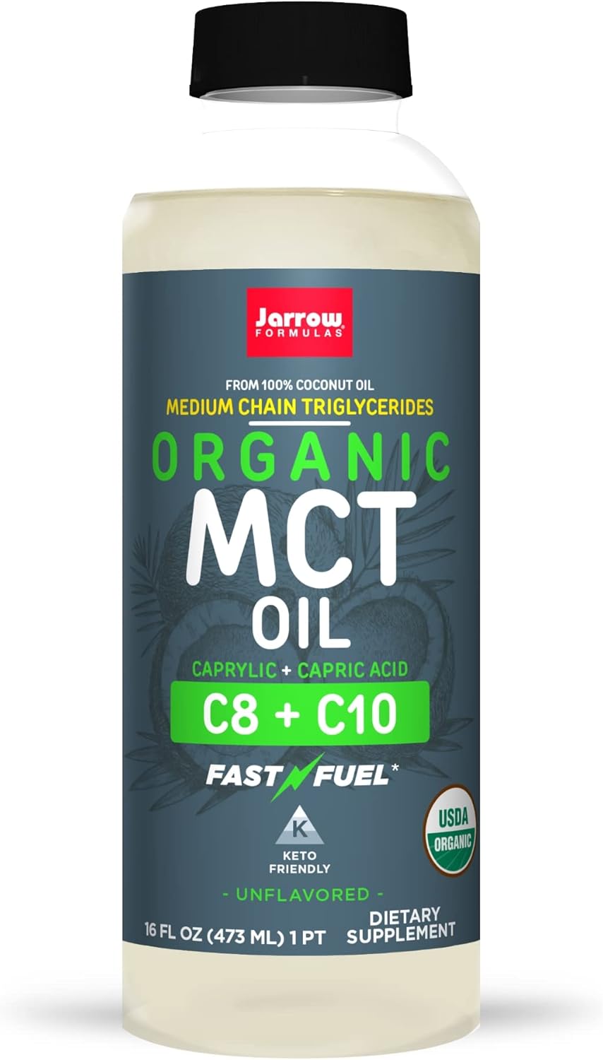 Jarrow Formulas Organic MCT Oil 16 fl oz Fast Fuel for