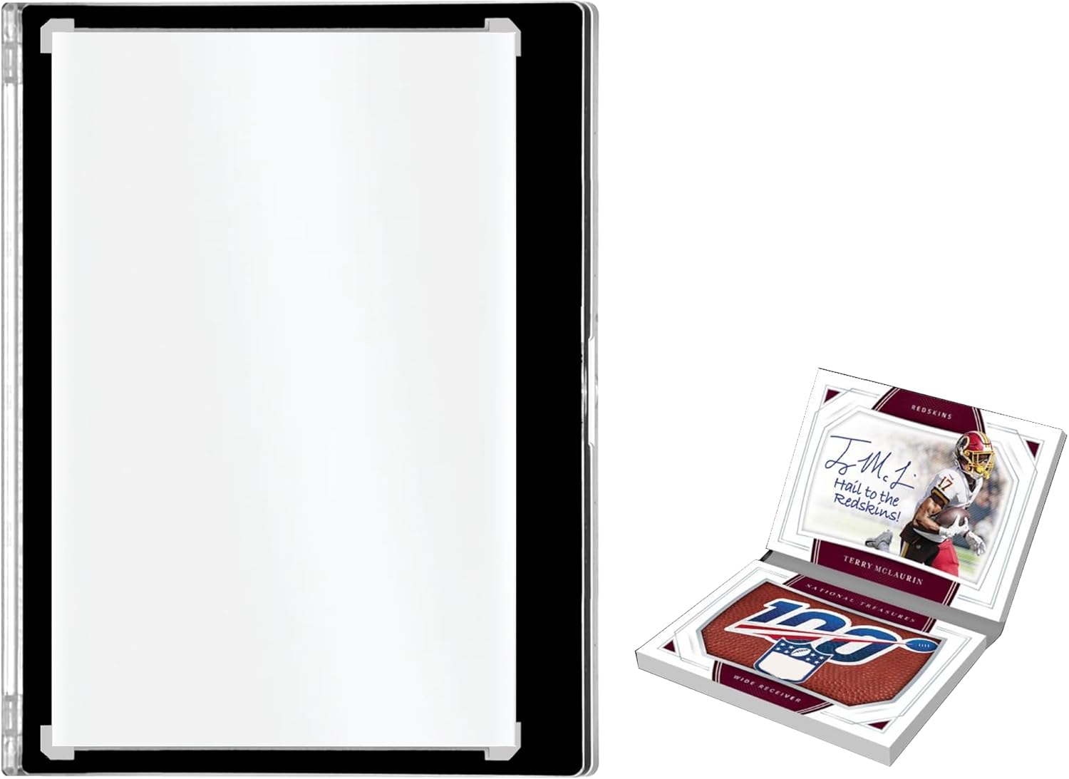 Magnetic Card Holder - for 175pt Vertical Double Booklet Cards - Black Border
