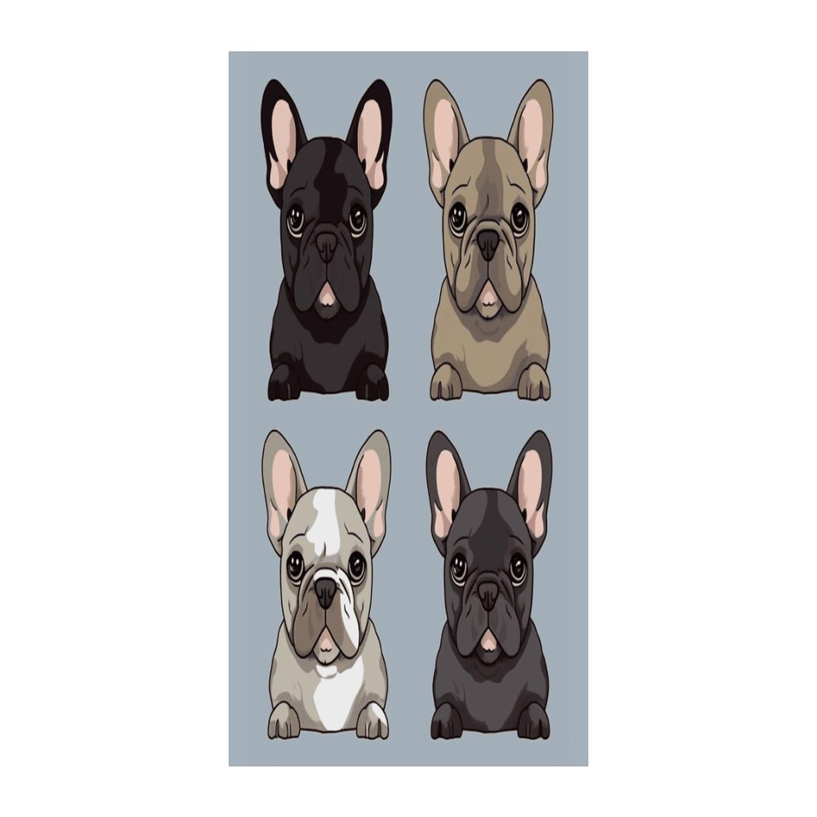 Fekiloot Style French Bulldog Door Curtain Room Divider Curtains