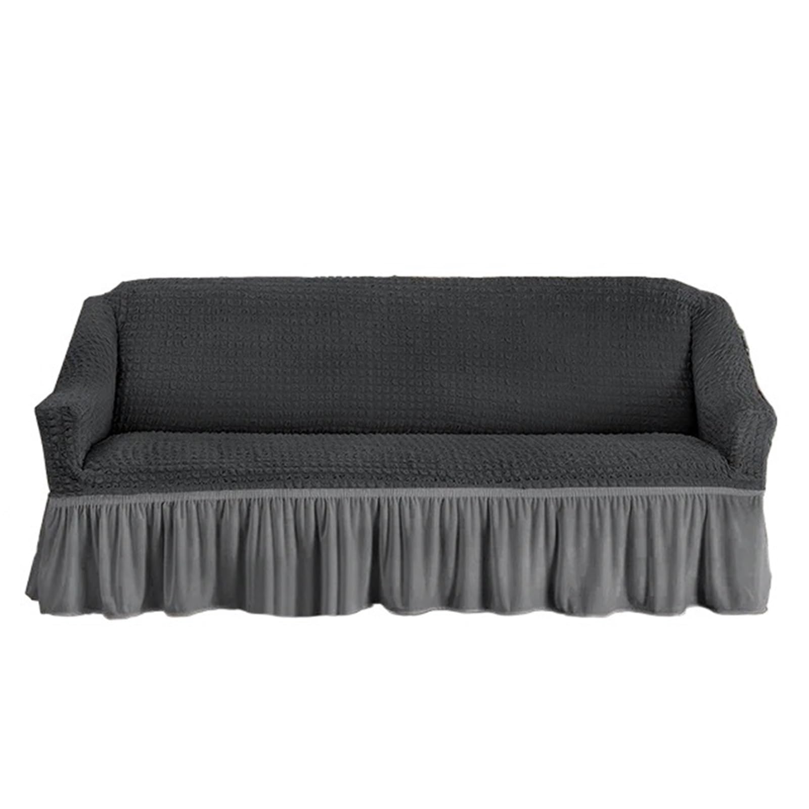 SUBLXPoten Sofa Cover with Skirt Pink Plaid Skirt Stretch Sofa Cover for Living Room 1 2 3 4 Seat Armchair L Shape Couch Covers(Color 21,3-seater 170-230cm)